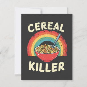 Cereal Killer Manar Food Pun True Crime Julkort