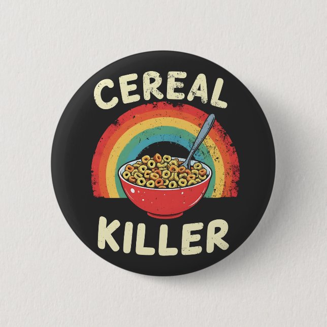 Cereal Killer Manar Food Pun True Crime Knapp (Framsida)