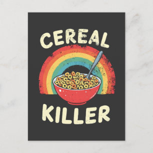 Cereal Killer Manar Food Pun True Crime Vykort