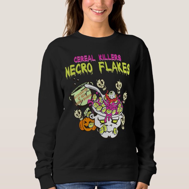 Cereal Killer Zombies Horror Pun Cereal Food Theme T Shirt (Framsida)
