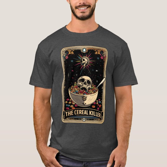 Cereal Killerarot Card Horror Moviesrue Crime frie T Shirt (Framsida)