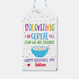 Cereal Valentine Favor Tag Cereal-slug min vän Presentetikett