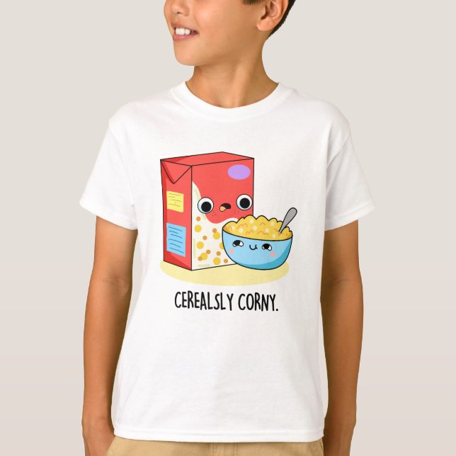 Cerealely Corny Funny Mjölk Cereal Pun T Shirt (Framsida)