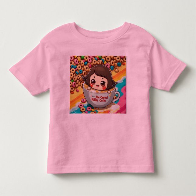 #CerealKillerCutieVibes-turycharmpinkmagi T Shirt (Framsida)