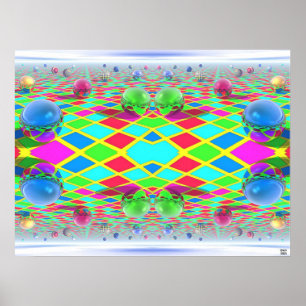 Cerebral Färg Galenhet Poster
