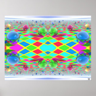 Cerebral Färg Galenhet Poster