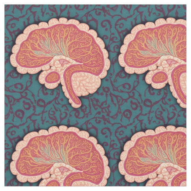 Cerebral Paisley Tyg (Närbild)
