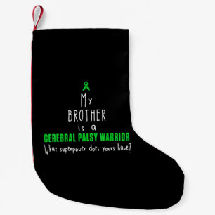 Cerebral Palsy Awareness Brother Warrior T-shirt Liten Julstrumpa