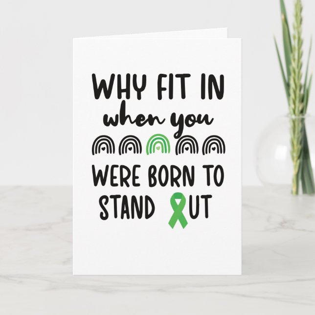 Cerebral Palsy Awareness CP Warrior Grönt Ribbon Kort (Framsida)