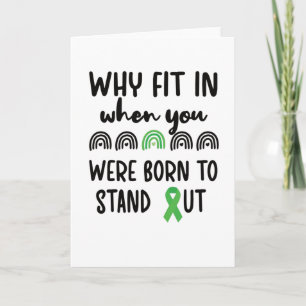 Cerebral Palsy Awareness CP Warrior Grönt Ribbon Kort