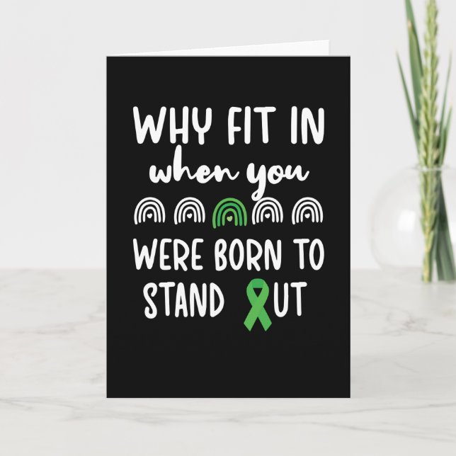 Cerebral Palsy Awareness CP Warrior Grönt Ribbon Kort (Framsida)