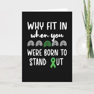 Cerebral Palsy Awareness CP Warrior Grönt Ribbon Kort