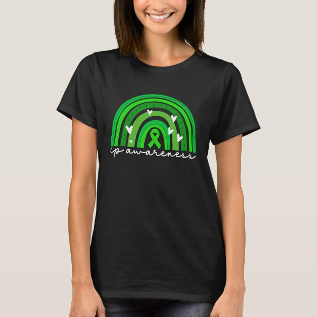 Cerebral Palsy Awareness For Women Green Ribbon Cp T Shirt (Framsida)