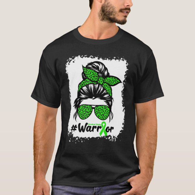 Cerebral Palsy Awareness Month 3thwarrior Bleached T Shirt (Framsida)