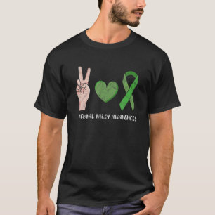 Cerebral Palsy Awareness Month Peace Kärlek Hope  T Shirt