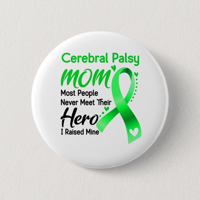 Cerebral Palsy Awareness Month Ribbon Gifts Knapp (Framsida)