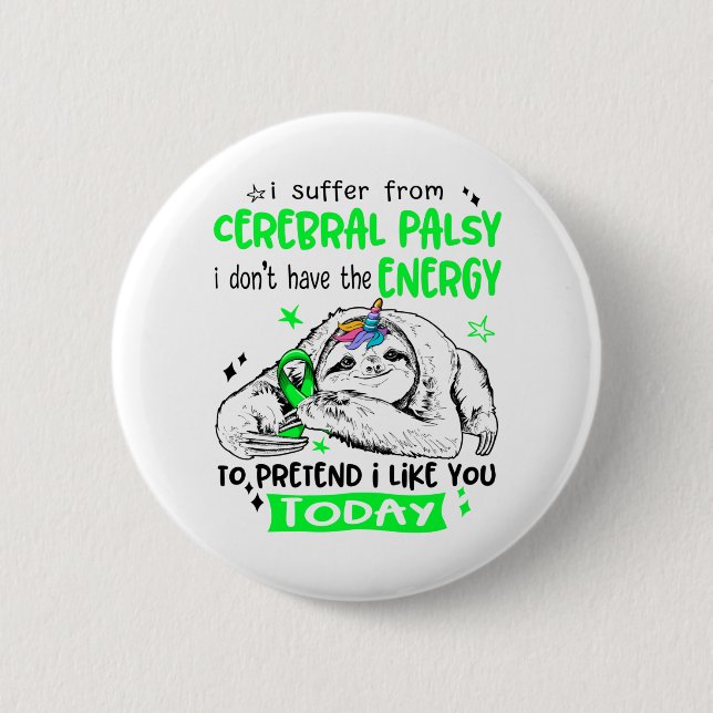 Cerebral Palsy Awareness Month Ribbon Gifts Knapp (Framsida)