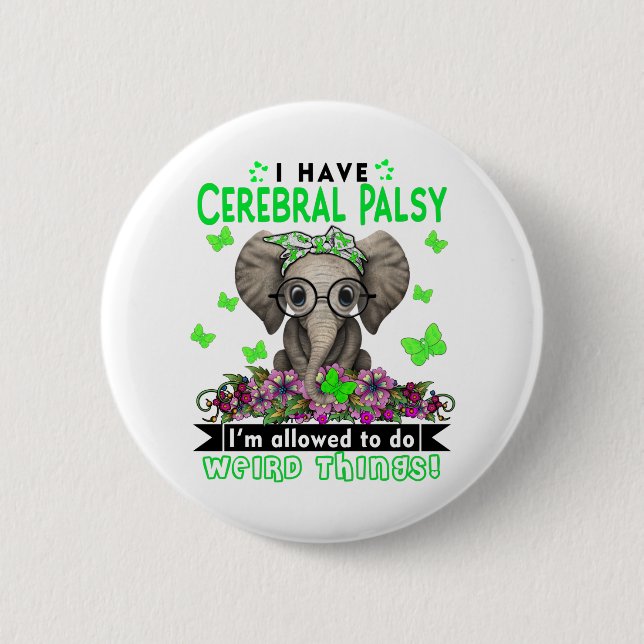 Cerebral Palsy Awareness Month Ribbon Gifts Knapp (Framsida)