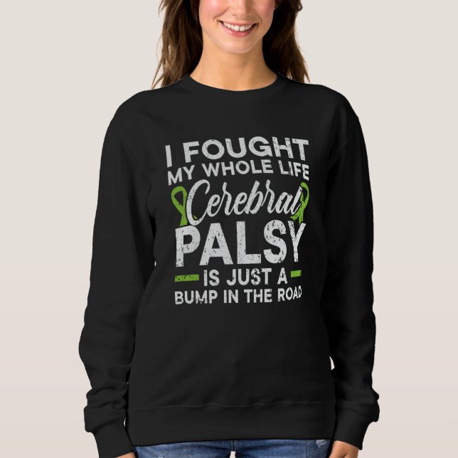 Cerebral Palsy Awareness Ribbon Fight Cerebral Pal T Shirt (Framsida)