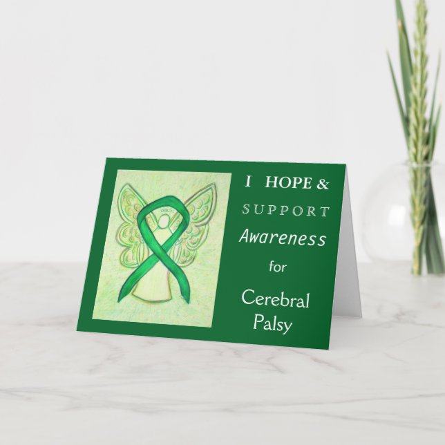 Cerebral Palsy Awareness Ribbon Greeting Card Kort (Framsida)