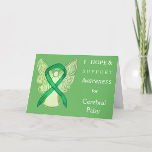 Cerebral Palsy Awareness Ribbon Greeting Card Kort