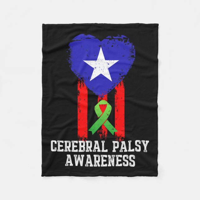 Cerebral Palsy Cp Awareness Hardwork Us Warrior Su Fleecefilt (Framsidan)