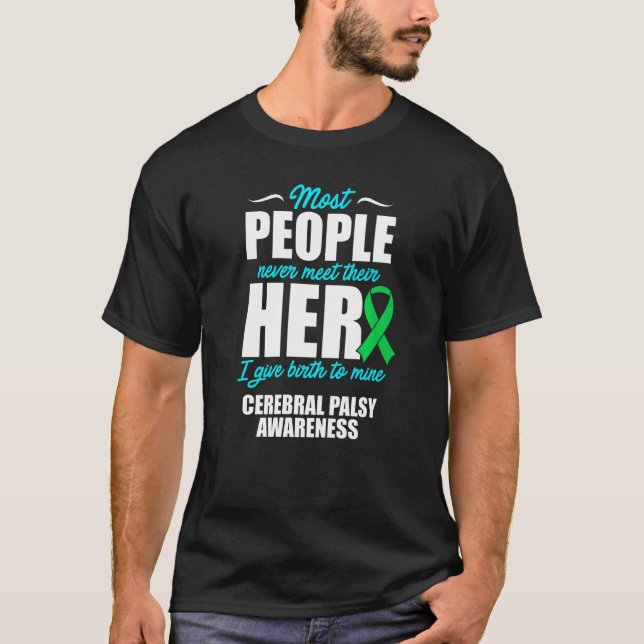 Cerebral Palsy Cp Awareness Hero Warrior Survivor T Shirt (Framsida)