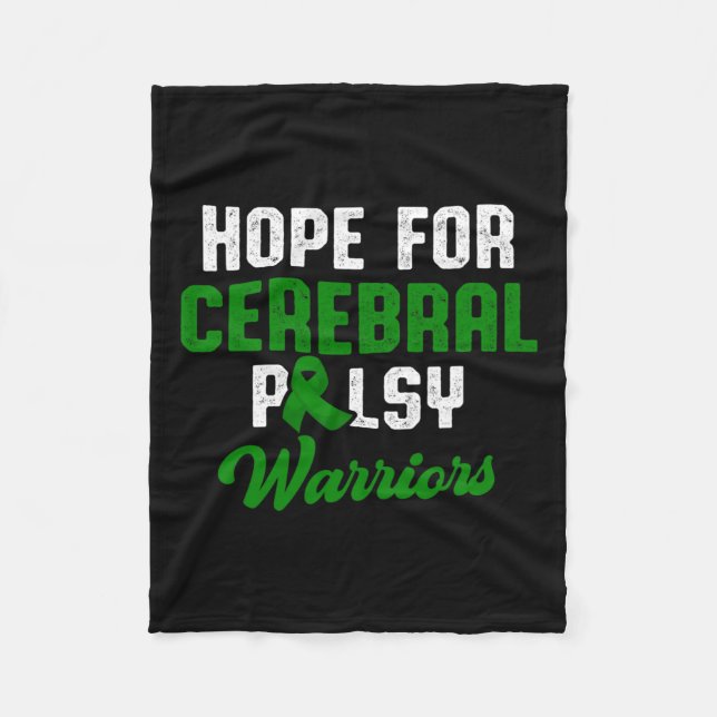 Cerebral Palsy Cp Awareness Hope Warrior Survivor Fleecefilt (Framsidan)