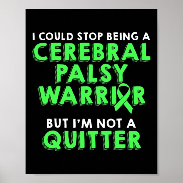 Cerebral Palsy Cp Awareness Mamma Hero Warrior Sur Poster (Framsidan)