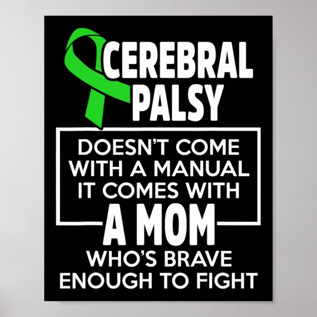 Cerebral Palsy Cp Awareness Mamma Warrior Survivor Poster (Framsidan)