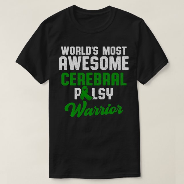 Cerebral Palsy CP Awareness - Overcome Warrior Sur T Shirt (Design framsida)