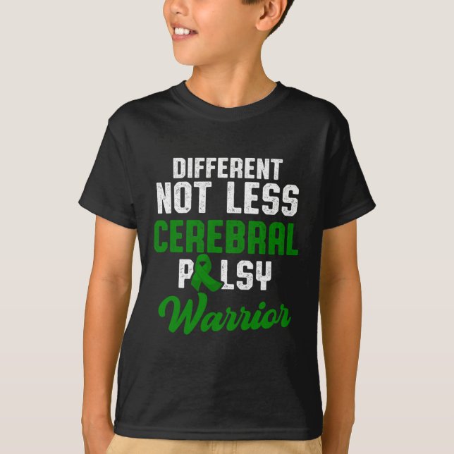 Cerebral Palsy Cp Awareness Proud Warrior Survivor T Shirt (Framsida)