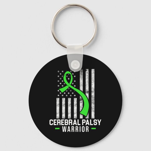 Cerebral Palsy Cp Awareness Warrior Survivor 2 Nyckelring (Framsida)