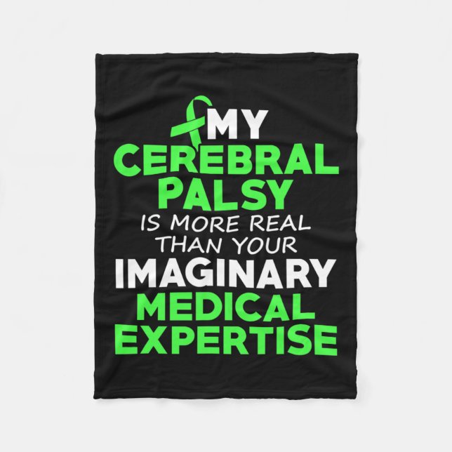 Cerebral Palsy Cp-medvetenhet om verklig krigare S Fleecefilt (Framsidan)