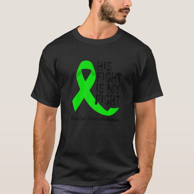 Cerebral Palsy-medvetandet om att hans kamp är min T Shirt (Framsida)