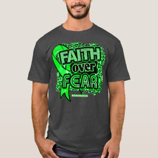 Cerebral Palsy-medvetandet Ribbon Faith over Fear T Shirt