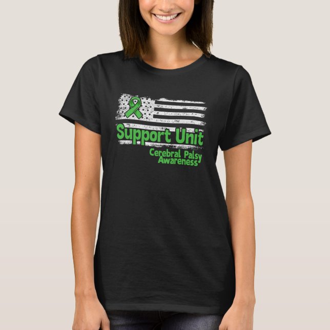 Cerebral Palsy Support Unit Flag Cerebral Palsy Aw T Shirt (Framsida)