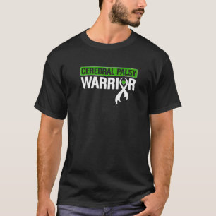 Cerebral Palsy Warrior CP Grönt Ribbon Awareness S T Shirt