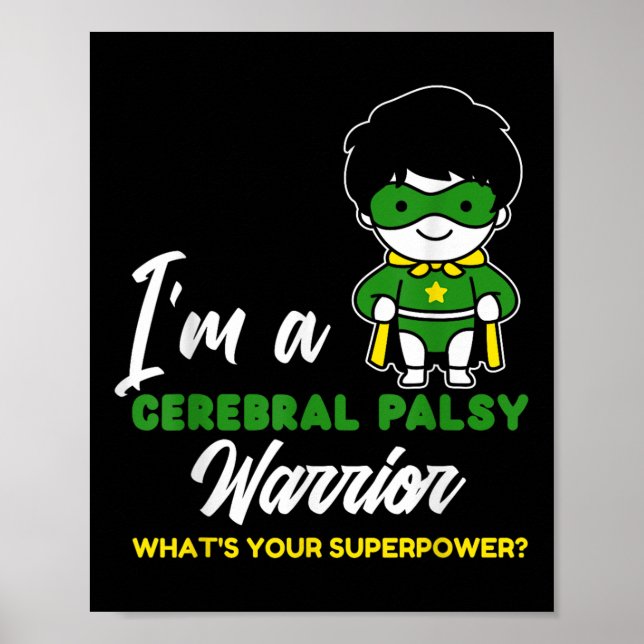 Cerebral Palsy Warrior Cp Hero Cerebral Palsy Awar Poster (Framsidan)