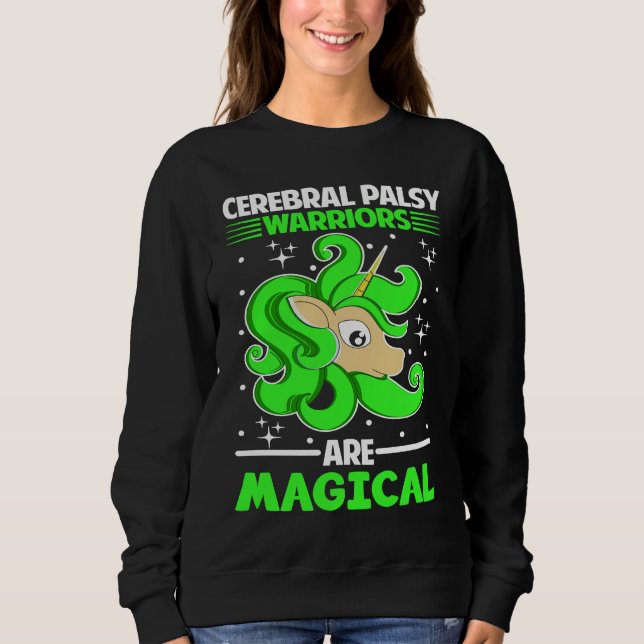Cerebral Palsy Warriors Are Magical Unicorn T Shirt (Framsida)