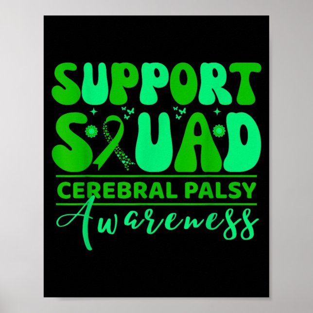 Cerebral pares CP-medvetenhet leende ansikte stöd Poster (Framsidan)