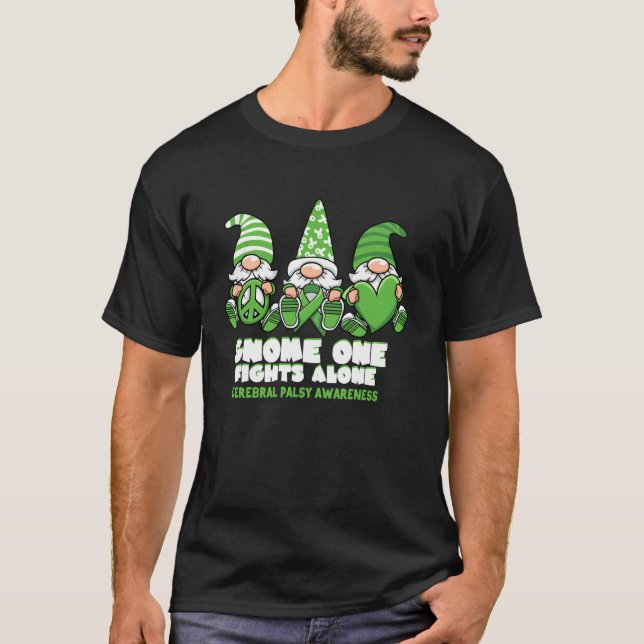 Cerebral pareselhet Medvetenhet Gnom En Kämpar Ens T Shirt (Framsida)