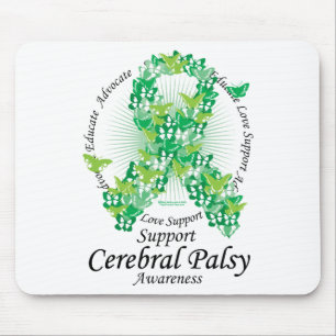 Cerebralt Palsyband av fjärilar Musmatta