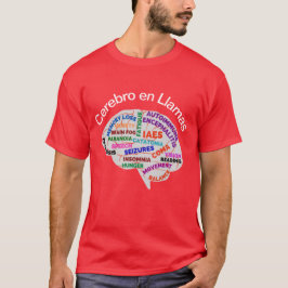 cerebro en llamas con sjuk ño de síntomas t shirt