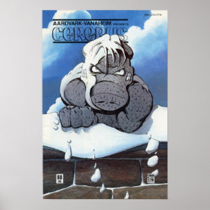 Cerebus utfärdar #88 täcker trycket poster