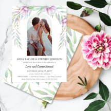 Ceremoni för Blommigt av vattenfärg och fotoåtagan