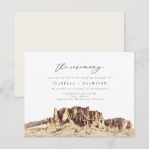 Ceremoni i SUPERSTIS MOUNTAIN Desert Bröllop