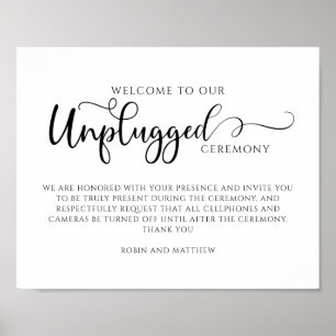 Ceremoni, modern kalligrafi, svart utan pluggning poster