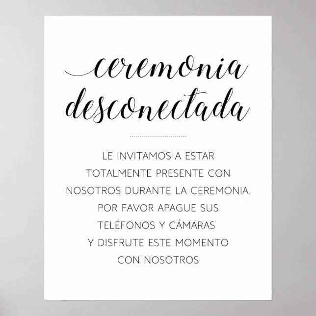 Ceremonia Desconectada Poster (Framsidan)