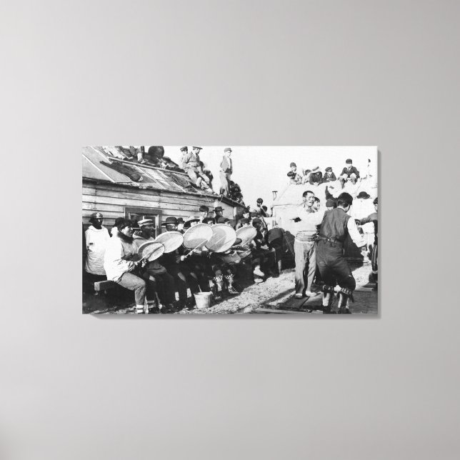 Ceremonial Eskimo Dance i Nome, Alaska Canvastryck (Framsida)